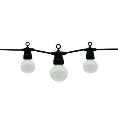 BLACK OUTDOOR STRING LIGHT WITH BULBS 2700K 10PCS/G45 IP65 8M