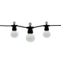 BLACK OUTDOOR STRING LIGHT WITH BULBS 2700K 10PCS/G45 IP65 8M