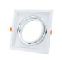 RECTANGULAR 1*RING ADJUSTABLE WHITE BODY 180*180*42mm