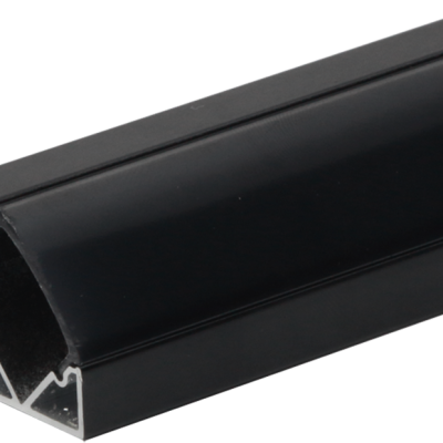 ALUMINIUM PROFILE FOR LED STRIP BLACK BODY/BLACK COVER L=2m