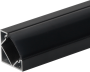 ALUMINIUM PROFILE FOR LED STRIP BLACK BODY/BLACK COVER L=2m
