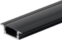 ALUMINIUM PROFILE FOR LED STRIP BLACK BODY/BLACK COVER L=2m - BUILT-IN
