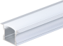 ALUMINIUM PROFILE FOR LED STRIP GRAY BODY L=2m 17.2x14.3x12.6mm