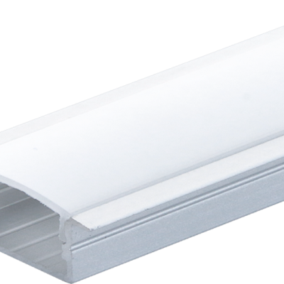 ALUMINIUM PROFILE FOR LED STRIP BUILT IN GRAY BODY/WHITE COVER L=2m 23.5x10x21.5mm
