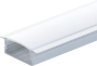 ALUMINIUM PROFILE FOR LED STRIP BUILT IN GRAY BODY/WHITE COVER L=2m 23.5x10x21.5mm