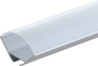 ALUMINIUM PROFILE ANGLE FOR LED STRIP GRAY BODY/WHITE COVER L=2m 16x16x10.5mm