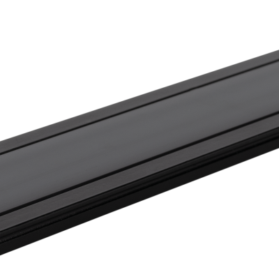 ALUMINIUM PROFILE FOR LED STRIP BLACK BODY/WHITE COVER L=2m 41x10mm