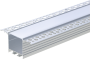 ALUMINIUM PROFILE FOR LED STRIP SILVER BODY/WHITE COVER L=2m 71.5x35mm