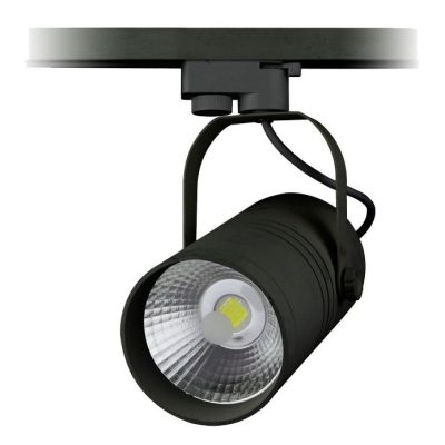 LED TRACK LIGHT 25W 110-240V COB BLACK BODY, 6000K
