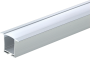ALUMINIUM PROFILE FOR LED STRIP SILVER BODY/WHITE COVER L=2m 36x28mm