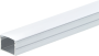 ALUMINIUM PROFILE FOR LED STRIP SILVER BODY/WHITE COVER L=2m 19x13mm