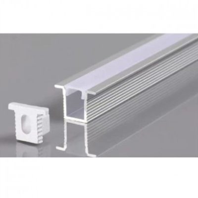 ALUMINIUM PROFILE FOR LED STRIP SILVER BODY/WHITE COVER L=2m 12.4x9mm – 5mm