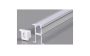 ALUMINIUM PROFILE FOR LED STRIP SILVER BODY/WHITE COVER L=2m 12.4x9mm - 5mm