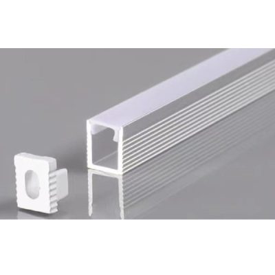 ALUMINIUM PROFILE FOR LED STRIP SILVER BODY/WHITE COVER L=2m 7.8x9mm – 5mm