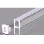 ALUMINIUM PROFILE FOR LED STRIP SILVER BODY/WHITE COVER L=2m 7.8x9mm - 5mm