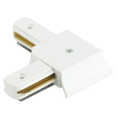 CONNECTOR FOR TRACK SYSTEM ANGLE WHITE