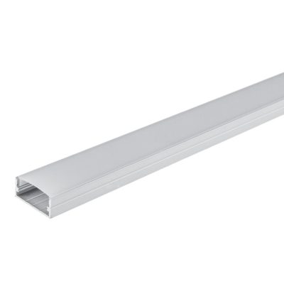 ALUMINIUM PROFILE FOR LED STRIP GRAY BODY/WHITE COVER L=2m 23.5x10x21.5mm