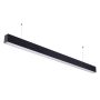 LED LINEAR SUSPENDED LIGHTS LINKABLE 40W AC200-240V BLACK BODY 6000K