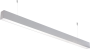 LED LINEAR SUSPENDED LIGHTS LINKABLE 40W AC200-240V SILVER BODY 4000K