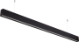 LED LINEAR SUSPENDED LIGHTS LINKABLE 50W AC200-240V BLACK BODY 4000K UGR