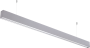 LED LINEAR SUSPENDED LIGHTS LINKABLE 50W AC200-240V SILVER BODY 4000K  UGR