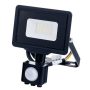 LED SMD FLOODLIGHT BLACK 10W 800LM AC220-265V 120° IP65 2700K - WITH SENSOR