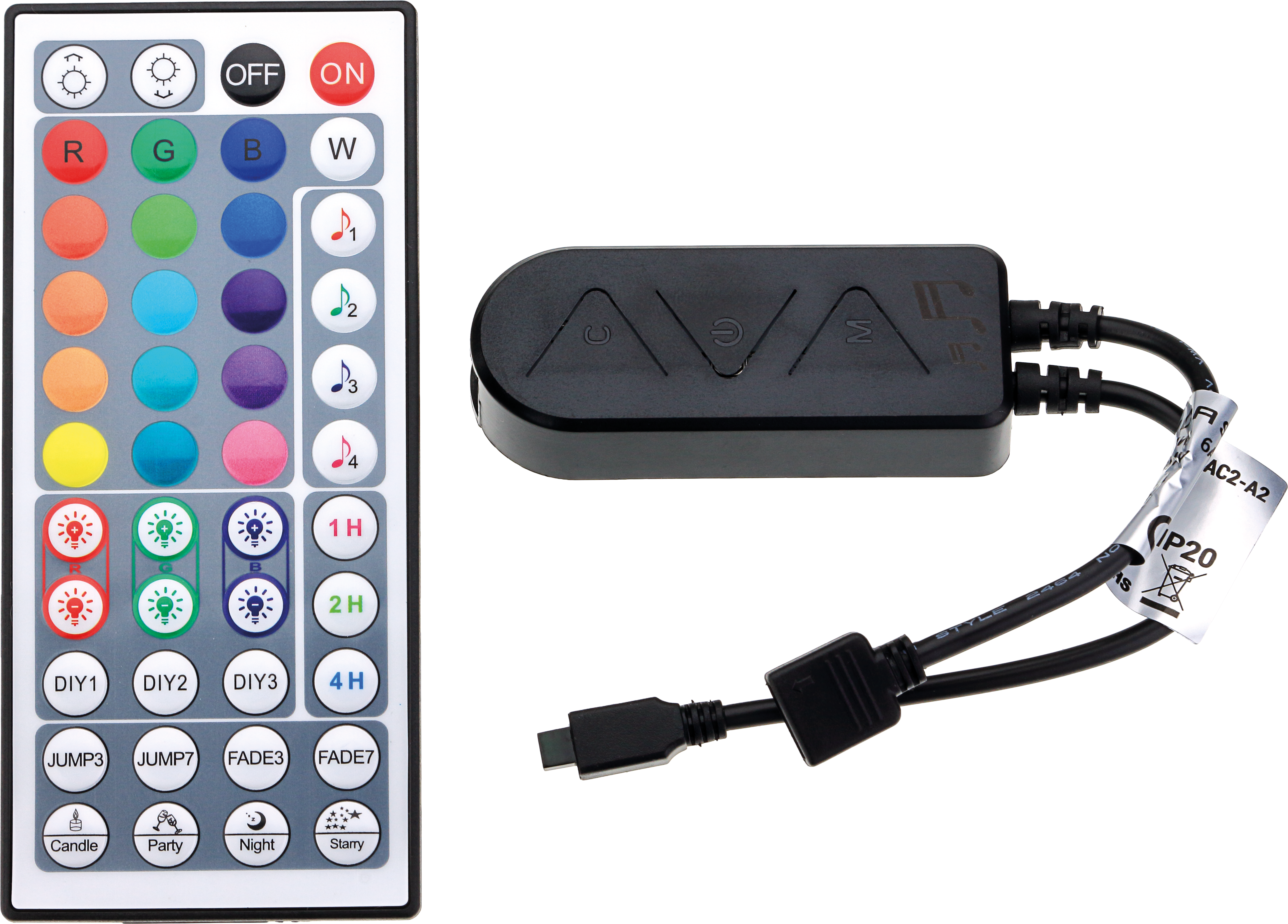 IR 44KEYS RGB TUYA SMART WIFI-BLE MUSIC CONTROLLER DC12-24V