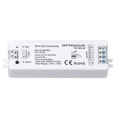 LED RGB CONTROLLER 4A*3CH 144W-12V/288W-24V V3 CONSTANT VOLTAGE