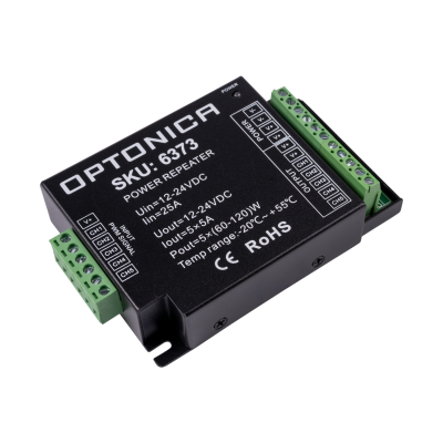 POWER REPEATER 12-24VDC 5A*CH, MAX 25A 300W/600W(12V/24V)