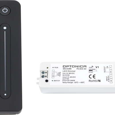 BRIGHTNESS CONTROLLER SET 5-36VDC 8A*1CH 40W/96W/192W/288W(5/12/24/36V)