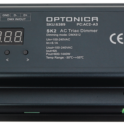 DMX/0-10V To Triac DIMMER 100-240VAC 6A*1CH 600W/1440W(100V/240V)