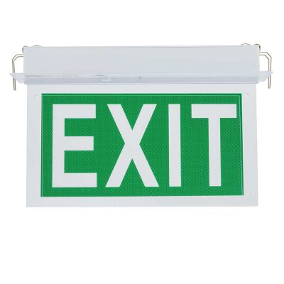 LED RECESSED FIXED EMERGENCY EXIT LIGHT 3.6V 900mAh 3-hours Emergency Duration with PVC Legend
