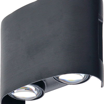 LED WALL LIGHT AC220-240V 4W IP65 340LM BLACK BODY 3000K – ALUMINIUM