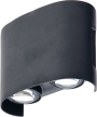 LED WALL LIGHT AC220-240V 4W IP65 340LM BLACK BODY 3000K - ALUMINIUM