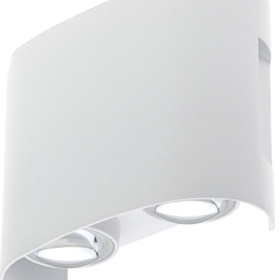LED WALL LIGHT AC220-240V 4W IP65 340LM WHITE BODY 3000K – ALUMINIUM