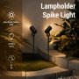 GU10 LAMPHOLDER SPIKE LIGHT ALUMINIUM BLACK BODY IP65 AC220-240V