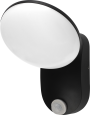 LED WALL LAMP ALUMINIUM 12W 1200LM BLACK BODY IP54 AC220-240V +  PIR SENSOR