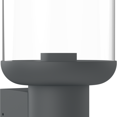 WALL LAMP ALUMINIUM CLEAR PC E27 SOCKET 220-240V IP