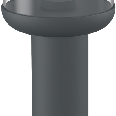 LAWN LAMP ALUMINIUM CLEAR PC E27 SOCKET 220-240V IP