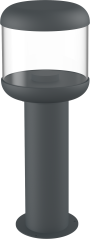 LAWN LAMP ALUMINIUM CLEAR PC E27 SOCKET 220-240V IP