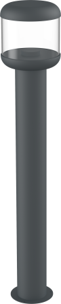 LAWN LAMP ALUMINIUM CLEAR PC E27 SOCKET 220-240V IP