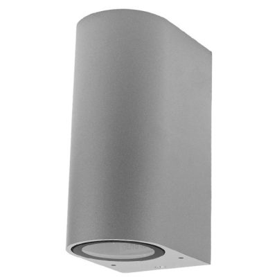 WALL LAMP ALUMINIUM SILVER BODY IP54 2*GU10 SOCKET AC220-240V