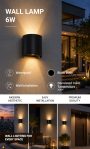LED WALL LIGHT EPISTAR AC220-240V 6W IP54 660LM BLACK BODY 3000K