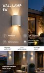 LED WALL LIGHT EPISTAR AC220-240V 6W IP54 660LM GREY BODY 3000K