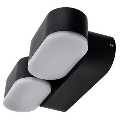 LED WALL LIGHT EPISTAR AC220-240V 2*6W IP54 1320LM BLACK BODY 3000K