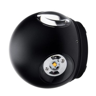 LED WALL LIGHT CREE AC220-240V 4W IP54 440LM BLACK BODY 3000K