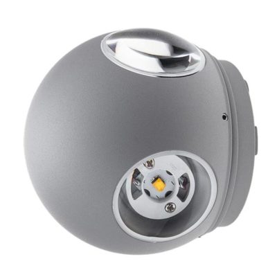 LED WALL LIGHT CREE AC220-240V 4W IP54 440LM GREY BODY 3000K