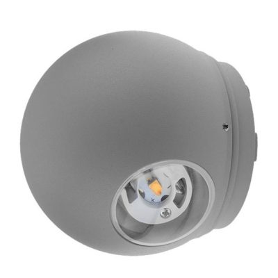 LED WALL LIGHT CREE AC220-240V 6W IP54 660LM GREY BODY 3000K