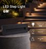 LED STEP LIGHT SQUARE BLACK 6W 480LM 3000K AC220-240V IP65 - NEW