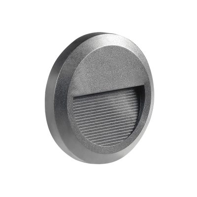 LED STEP LIGHT ROUND GREY 2W 3000K AC220-240V IP
